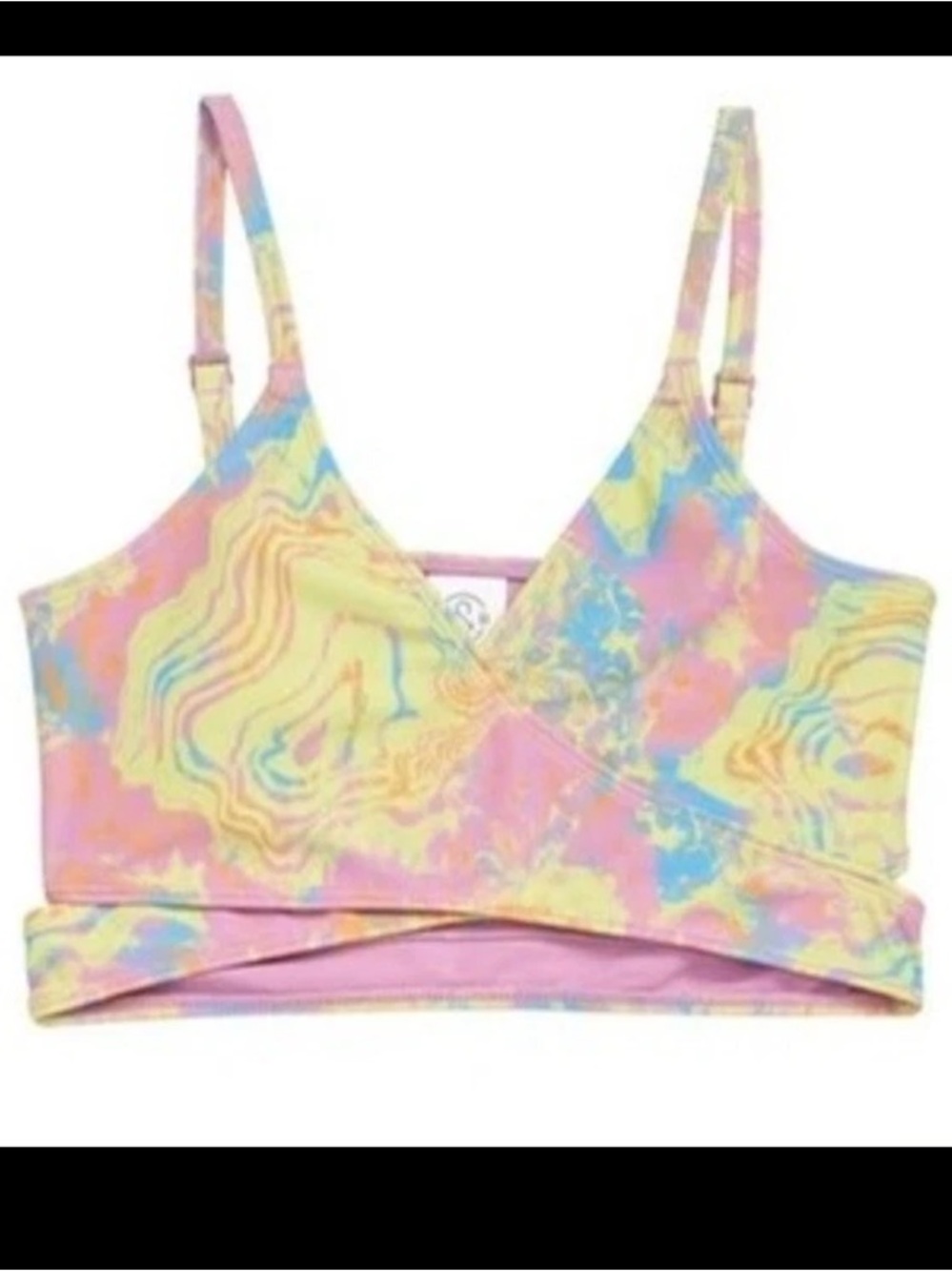 NWO Treasure and Bond Pastel Marble Print Bralette Top and Bottom Girls size 16